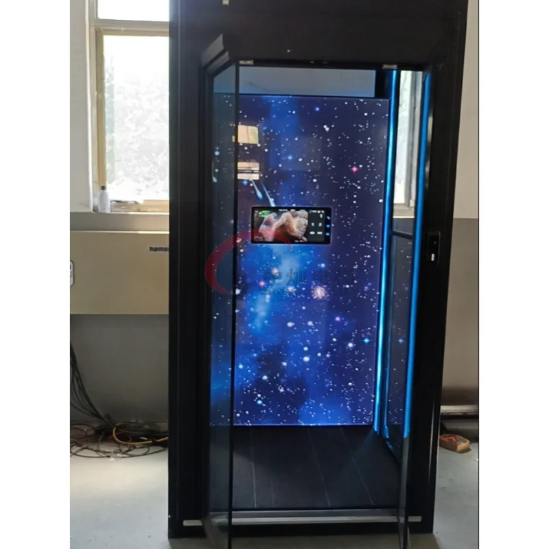 Auto-door Star Ceiling Home Elevator Hydraulic Passenger Lift for Villa Apartment Hotel Outdoor Use 2-4 People Modern Design