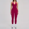 Leggings&tank top-berry red