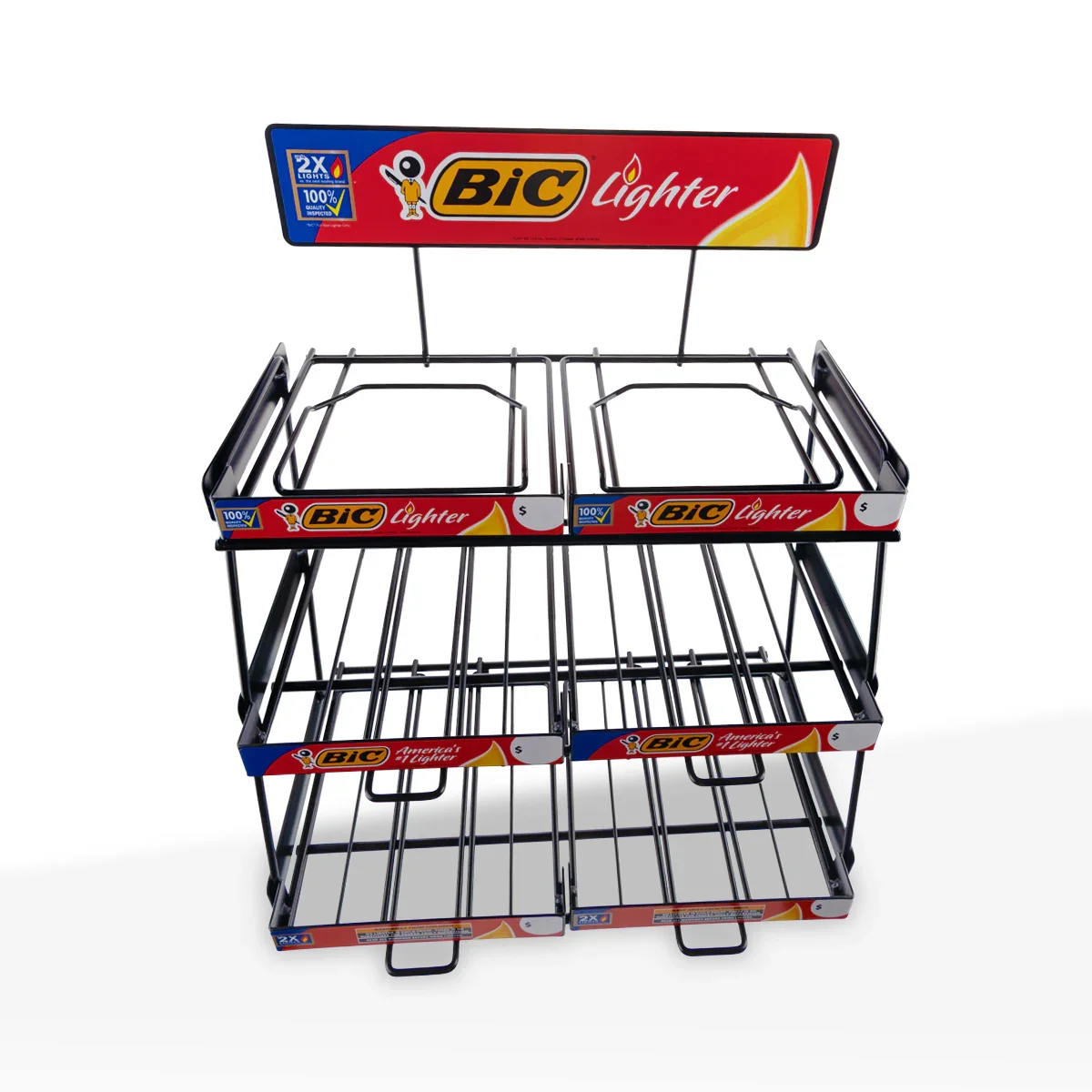 ジョー・売店さん　専用 6-tiers Metal Wire Display Stand for BIC and Zippo Lighters