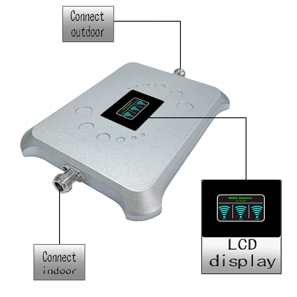 Factory Wholesale Cellular Network 234G Signal Repeater 900 1800 2100 Mhz Universal Cellphone Signal Amplifier/Booster