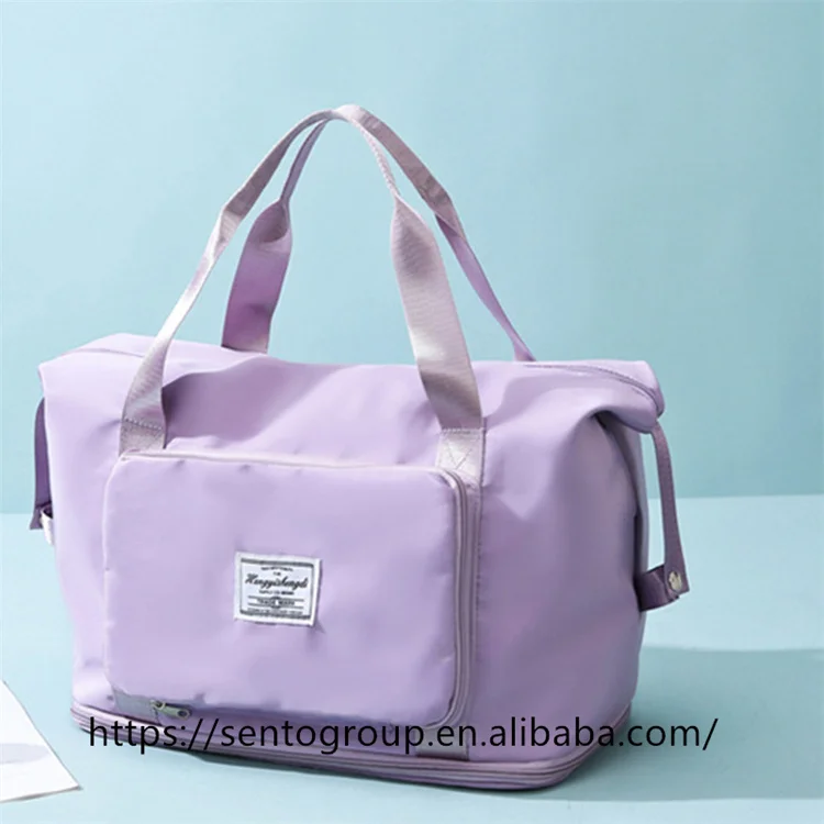 Foldable Large Capacity Travel Duffel Bag Waterproof Oxford Shoulder ...