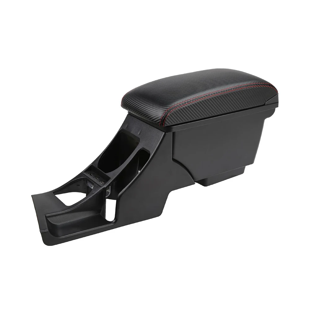 Nice Streamlined Armrest Box Car Centre Console Storage Box Arm Rest with Charging Function USB Ports