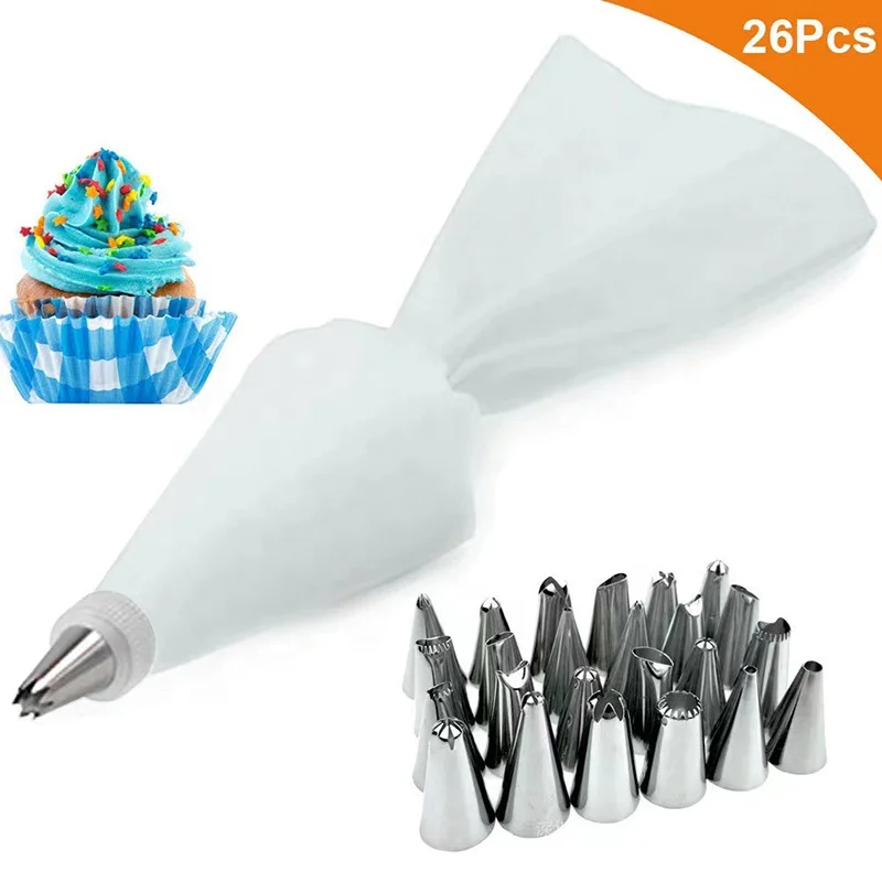 26pcs Stainless Steel Cake Nozzles Eco-Friendly Tools