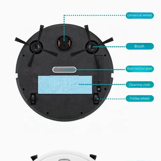 Smart Robot Vacuum Cleaner Automatic Dust Removal Cleaning Sweeper Multifunctional Wireless Sweeping Robot