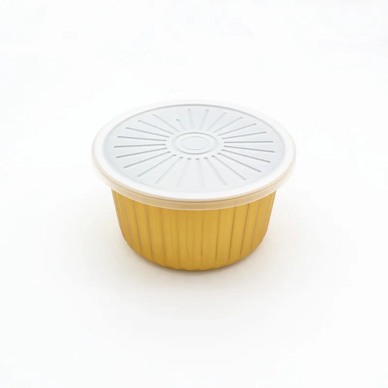 product round 180mm 1700ml custom aluminum foil food container 7inch 57oz full size tray lid foil containers with lid-8