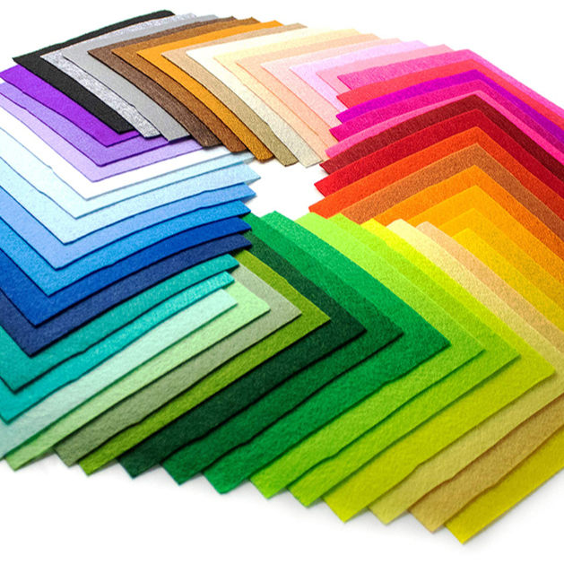 Экологически чистое Полиэфирное штапельное волокно гладкая Нетканая Ткань 100% полиэстер войлок с