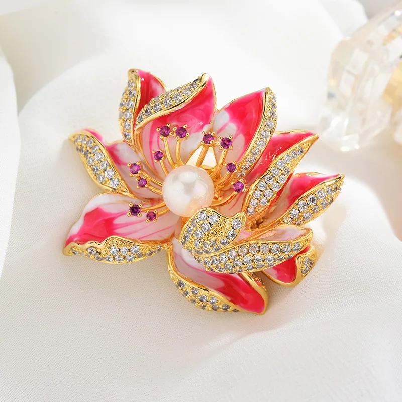 Spilla A Forma Di Rana Con Foglia Di Loto - Gioiello In Lega Per Donne, Regalo Innovativo - Foto 2