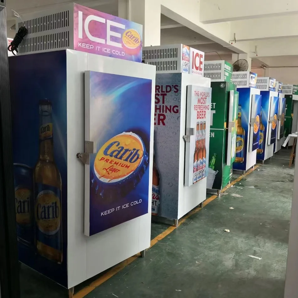 Top Mounted 30CuFt 850L Capacity Single Door Bagged Ice Merchandiser Freezer