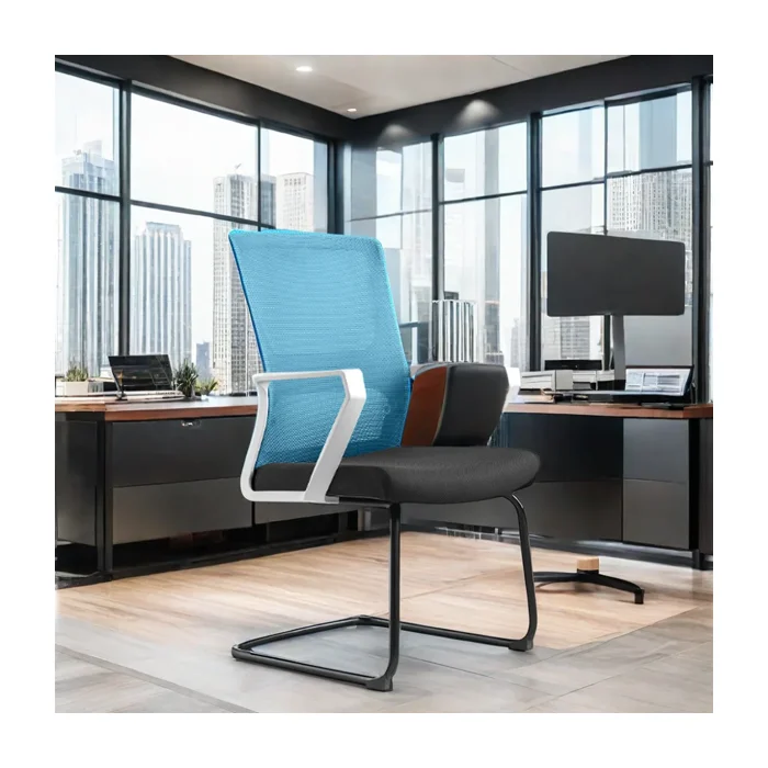 Contemporary Style YKLGD08-1 Promotion Ergonomic Office Chairs with Black Round Tube Half Frame for Home or Office Use