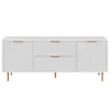 160 cm de large * 40 cm de profondeur * 55 cm de haut (meuble TV)