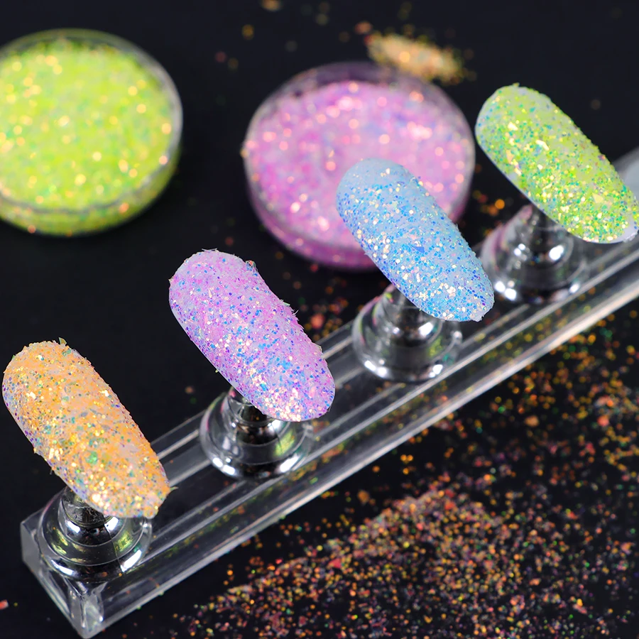 Объемные ногти Блестящий шестигранный блестящий порошок блестящие формы Золотой голографический