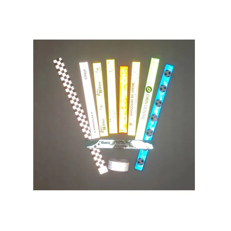 Hi Viz Vis Glow in Dark Reflective Jogger Leg Ankle Plastic Ruler Pvc Slap Reflector Band Bracelet Armband for Kids Safe Running