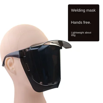 Lightweight Full Face Welding Laser Mask New Ear Hanging Design Strong Light Protective Cover for Welders 1064nm Wavelength