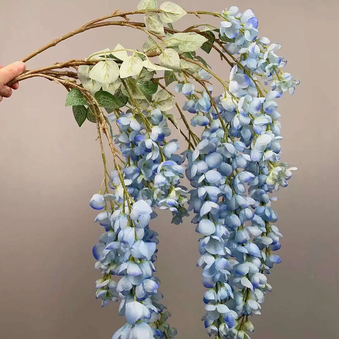 DKB High Quality Artificial Silk Fabric Cassia Fistula 1m Ceiling Flowers Indoor Outdoor Decoration