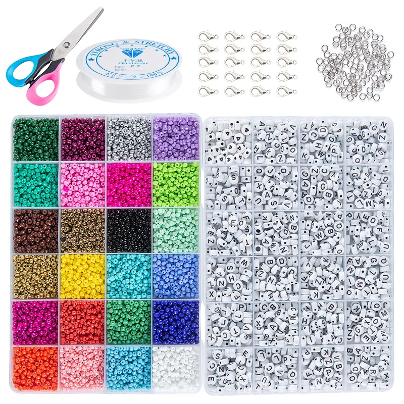  DICOBD 12000pcs 3mm Glass Seed Beads for Bracelets