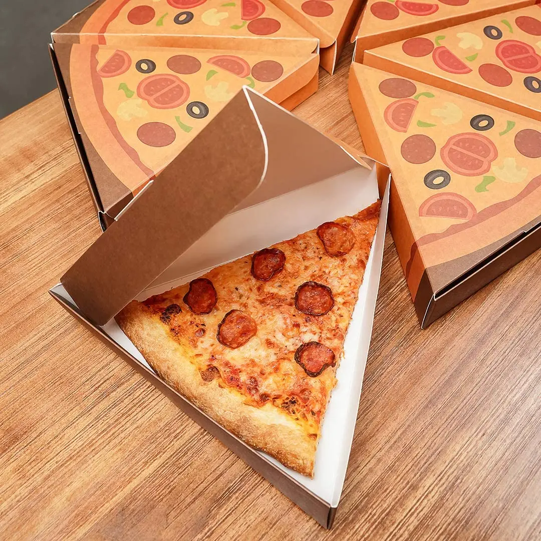 Pizza Boxes, 12', 14', Triangle Open The Window Kraft Pizza Box,  Customized/Printed Logo Pattern, Insulation/Handle Design - China Pizza Box,  Pizza Boxes