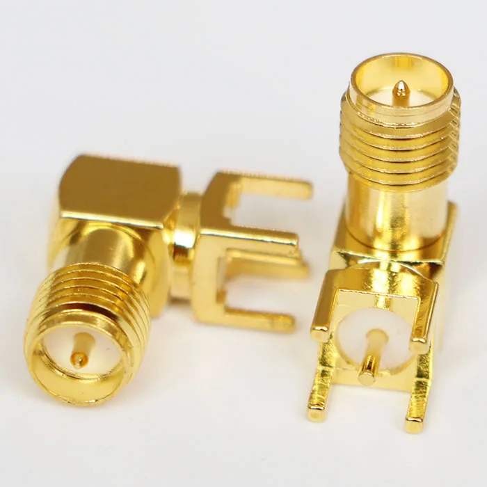 RF Coaxial Adapter SMA Jack Female Right Angle Connector for PCB Mount