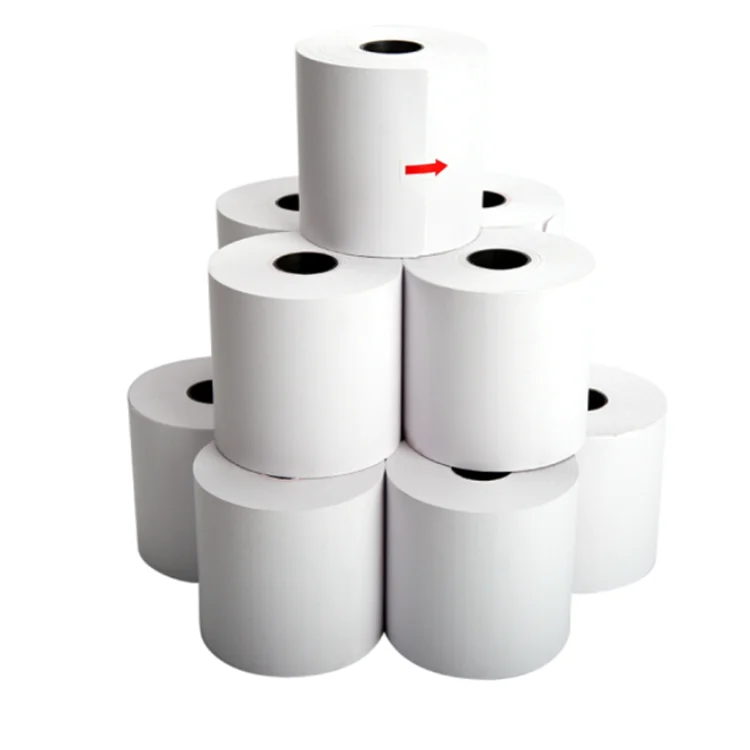 Печатные 80 мм * 60 мм заказной размер Чековая термобумага в рулонах
