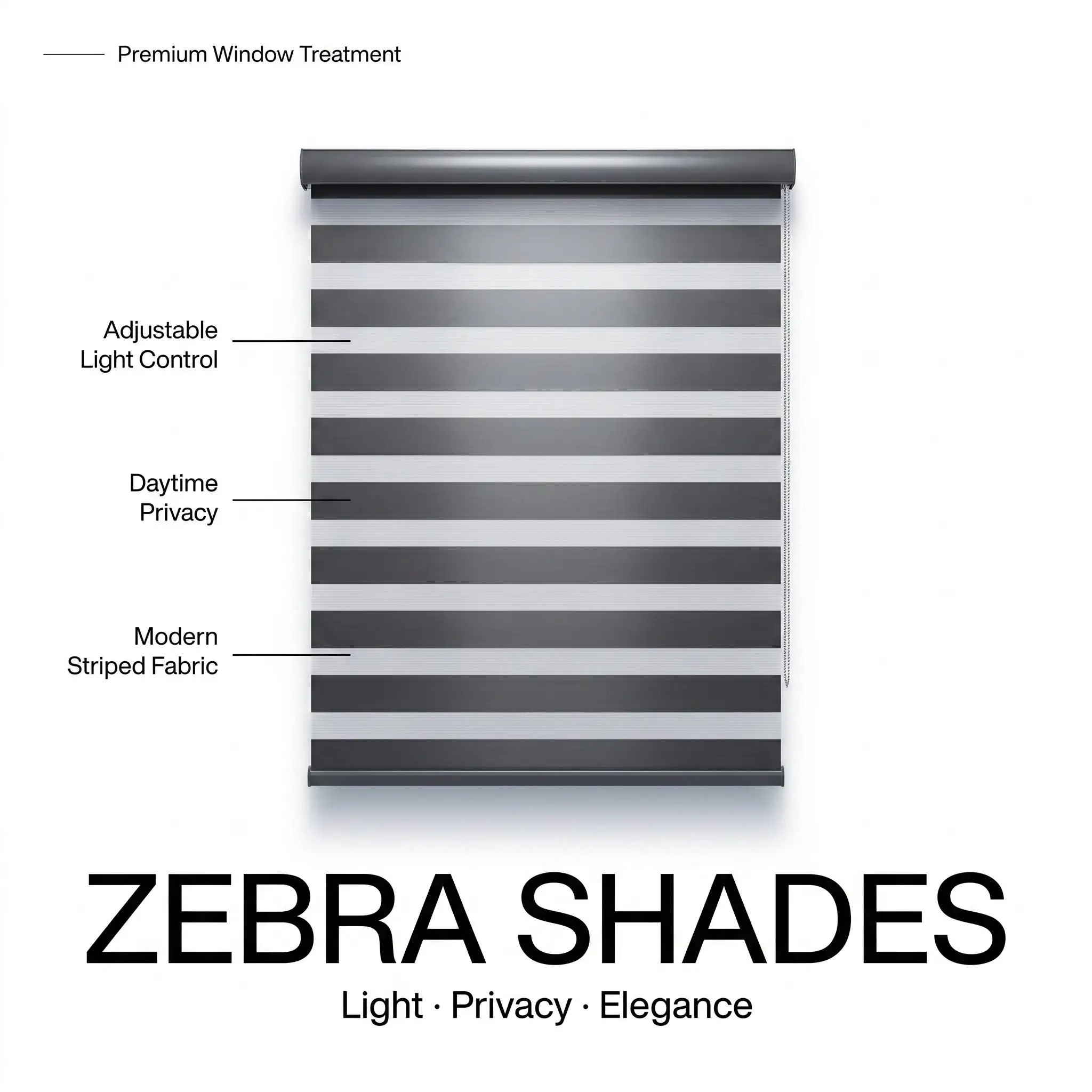 Custom Size Zebra Blinds Dual Fabric Roller Shade Inside Outside Mount OEM ODM Factory Direct Window Treatment