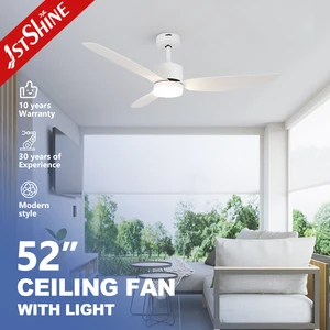 1stshine Fandelier 52 Inches ABS White Dimmable Smart Remote Control LED Ceiling Fan with Light