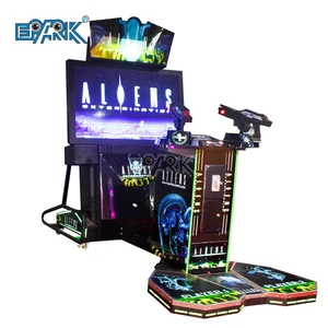 Commercial Electronic Arcade Simulator 55 LCD Aliens Extermination Shooting Game Machine Made Durable Plastic Entertainment Sale