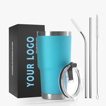 30 oz Stainless Steel Custom Travel Tumblers Wholesale Coffee Vacuum Insulated Thermal Car Water Cups with Easy Drinking Lids