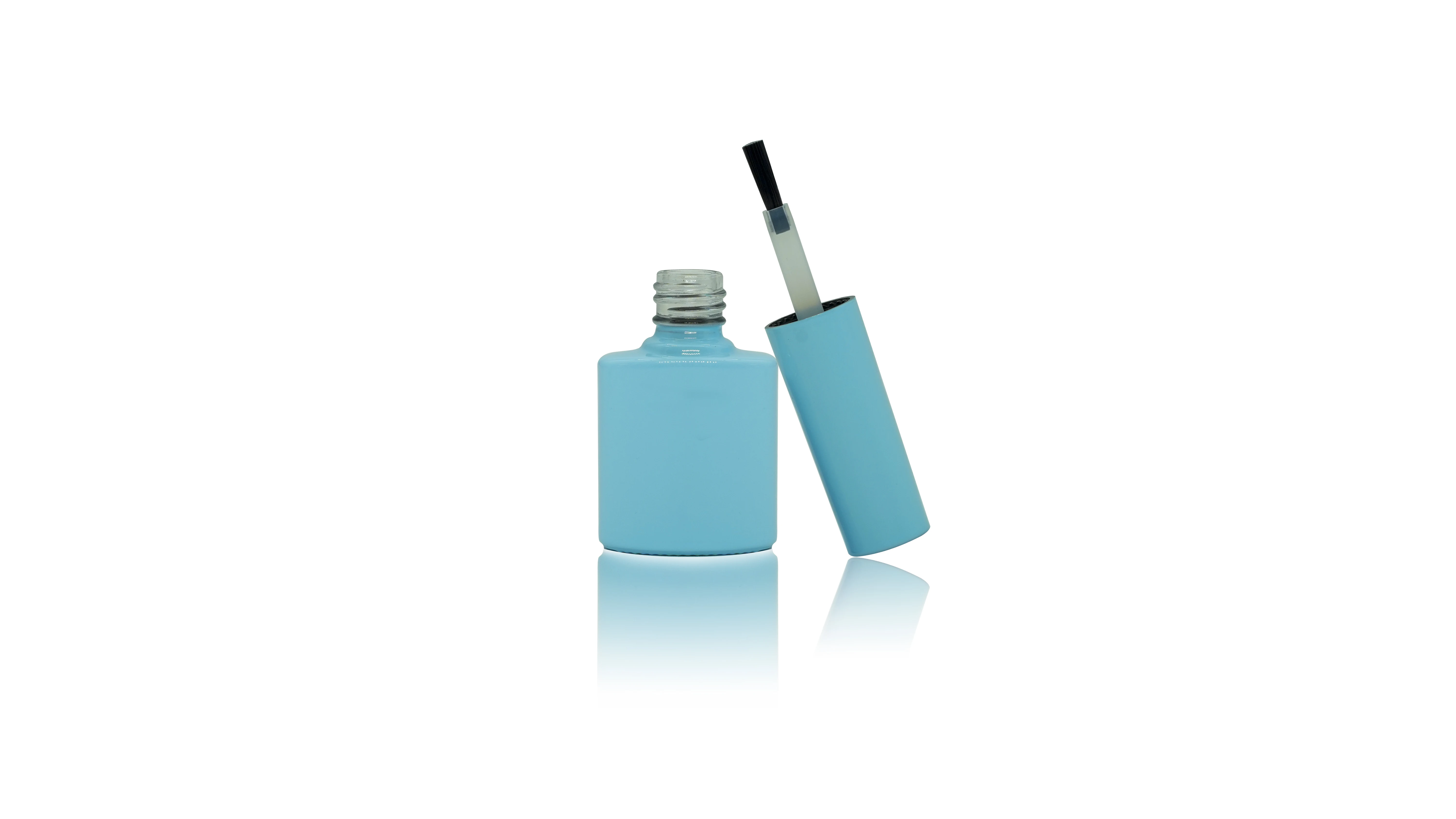 5ml 10ml 12ml 15ml Glossy Empty Glass Square uv Gel Nail Polish Bottle With Brush