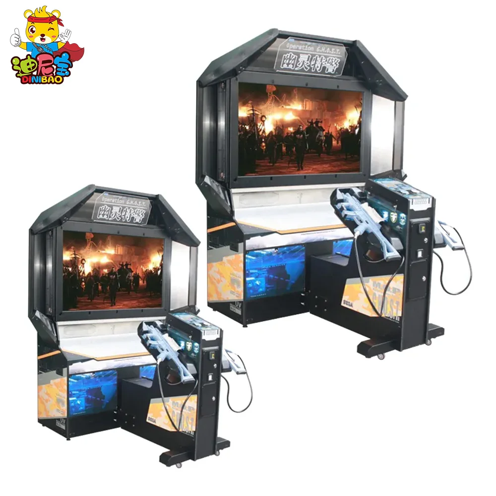  2-Player Metal Gun Shooting Arcade Simulator 220v Video Game Machine for Kids & Adults Age 6+