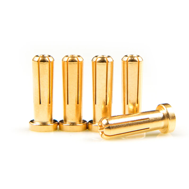 4mm Low Profile Gold Bullet Connectors Banana Plugs RC Lipo Battery 