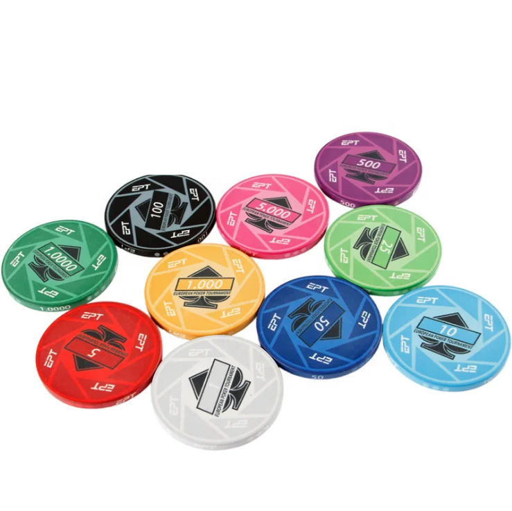 Yh 10gram Ept Ceramic Poker Chips With Denomination Full Printing