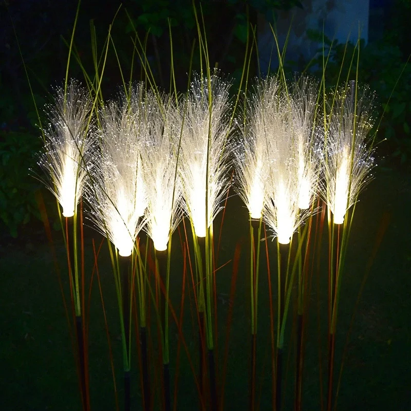 IP65 Waterproof Outdoor Solar LED Bulrush Optical Fiber Light Elegant ...