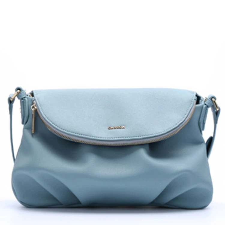 pale blue shoulder bolsa