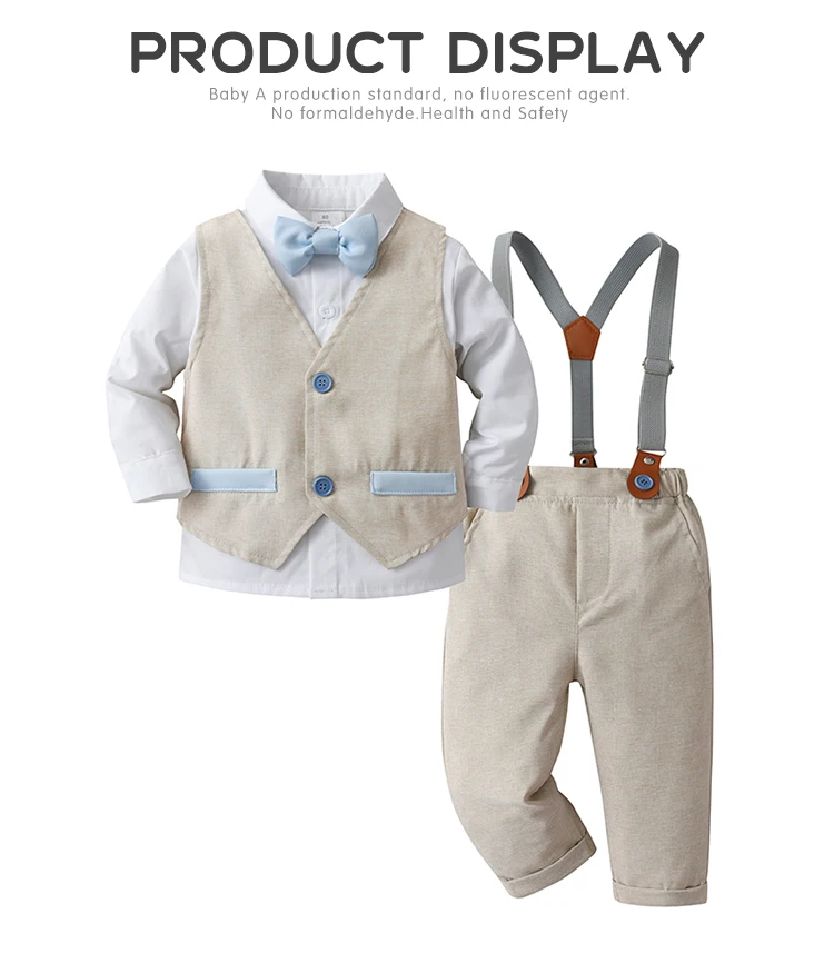 New High Quality British Style Gentleman Boys' Party Clothes Baby ...