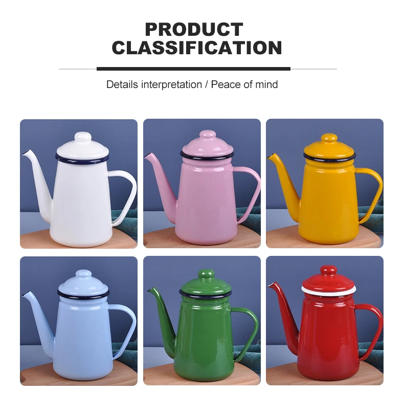 Tea And Ceramic Coffee Maker Pots Pot Portable Enamel Coffee Pot Table