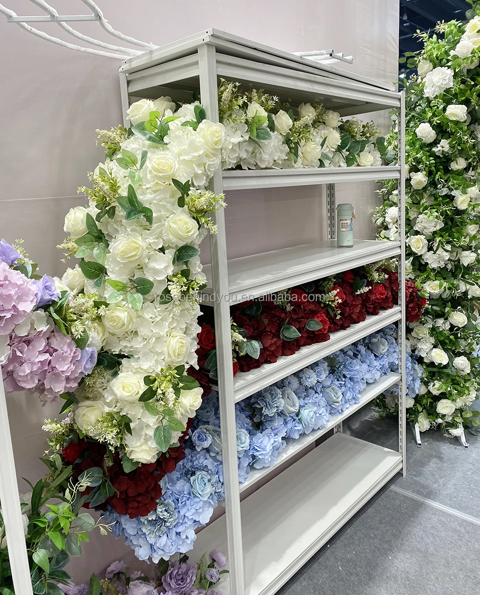 Wedding Backdrop Decor Artificial Flower Row Table Runner Decoration ...