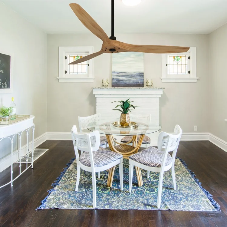 60 Basic Modern Fans Home Gypsum Ceiling Remote Control Motor DC BLDC Belt Cycle Air Tech Ceiling Fan 60