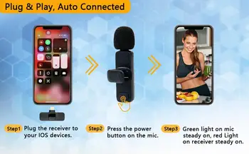 2 in 1 Portable K9 Lavalier Wireless Microphone Dual Mics Outdoor Live Radio Wireless Microphone detail image
