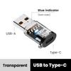 USB-A M a Type-C F Trasparente