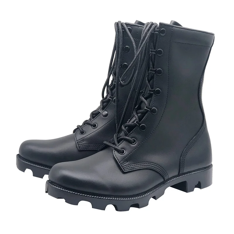 Sporting Goods Black Leather Tactical Combat Boots ECHO Military ...