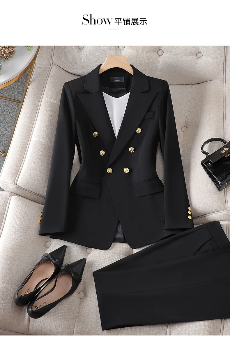 New Casual Elegant Blazer Suit Business Professional Women's Suits ...