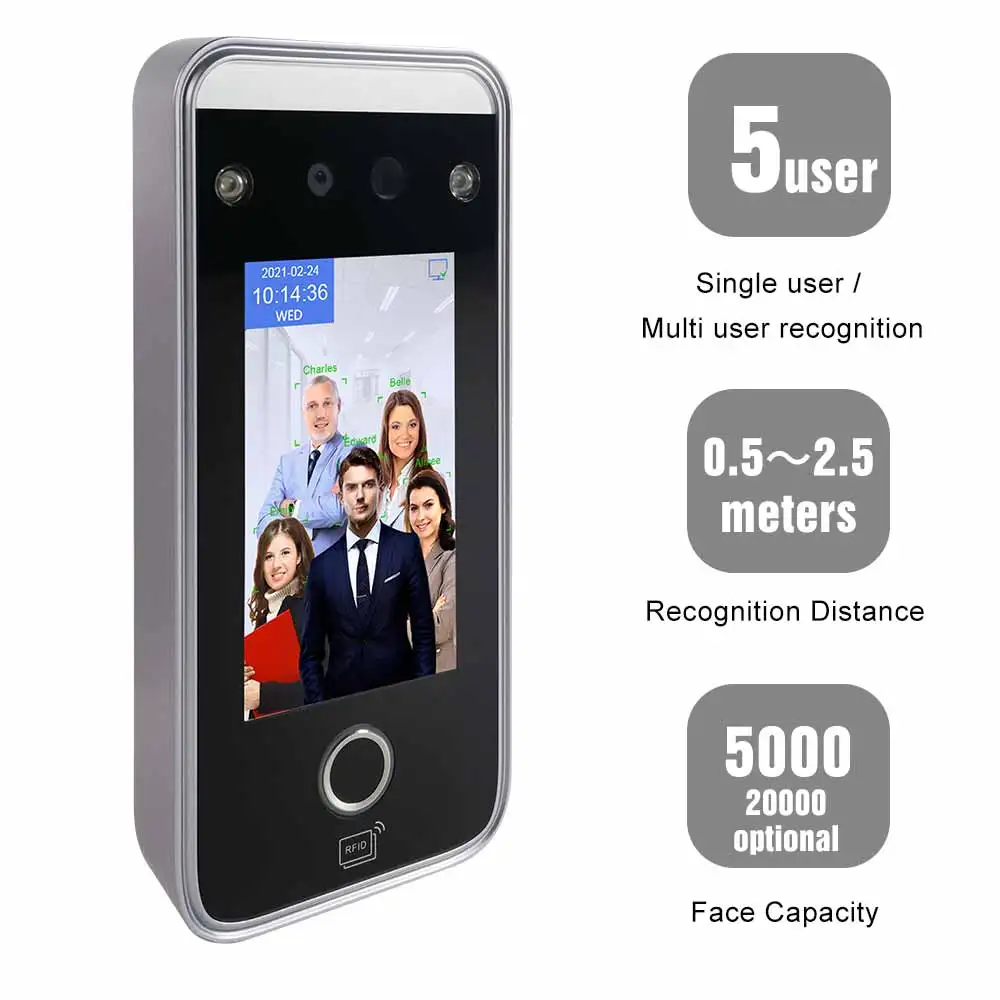 Timmy Free SDK Web Based Software Face and Fingerprint Recognition Time Attendance Access Control Device
