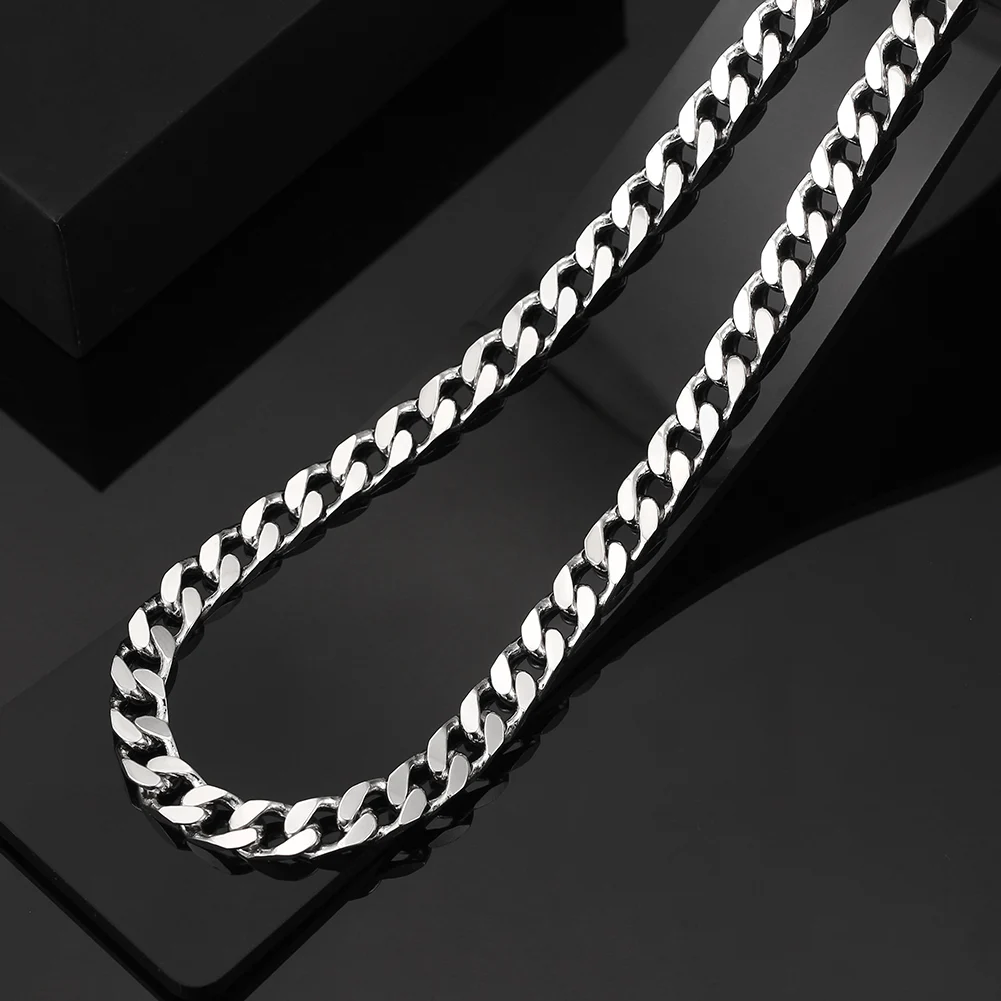 RINNTIN SC69 Sterling Silver Chain Necklace - Rhodium Plated