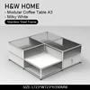 Table basse modulaire A3 blanc laiteux