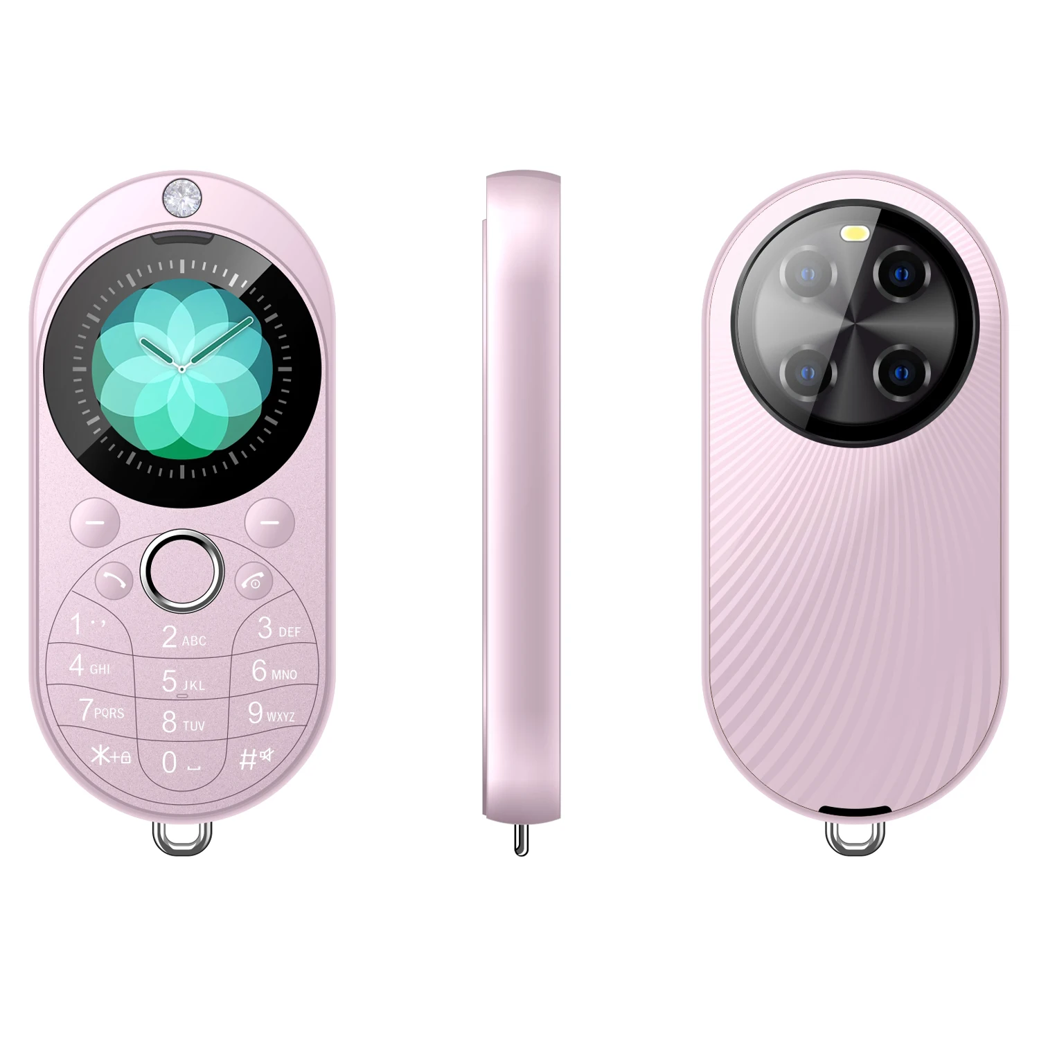 XL5 1.3 Inch Round Screen Mobile Phone Mini Size Feature Phone for Women Kids With Camera Video Music FM Phone