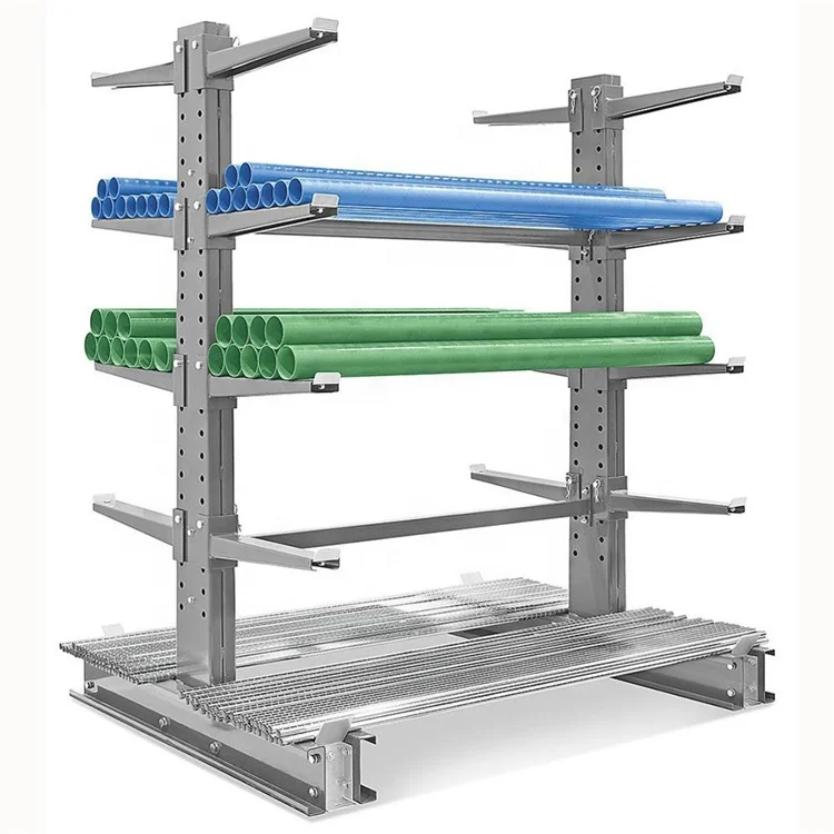 Galvanized Single or Double Side Heavy Duty Outdoor Pipe Storage Rack Industrial Cantilever Arm Racks