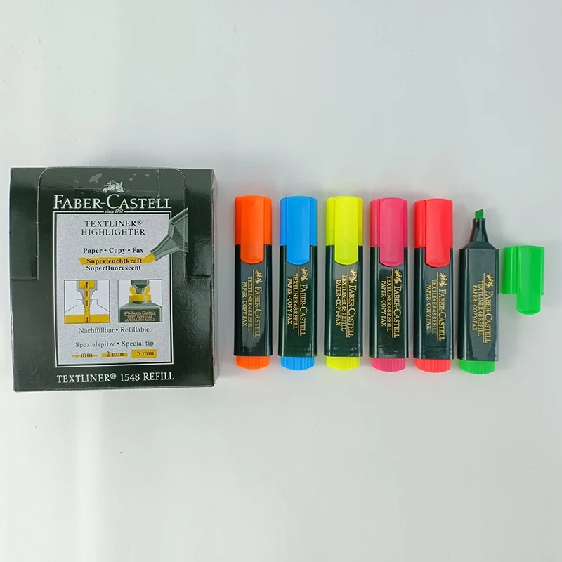 Новейшая индивидуальная упаковка светлые мягкие наконечники для глаз многоразовые Faber Castel Highlighter набор