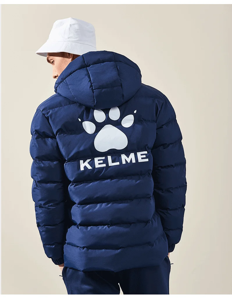 KELME Long Hoodie down Jacket - Warm Customized Soccer Hoody