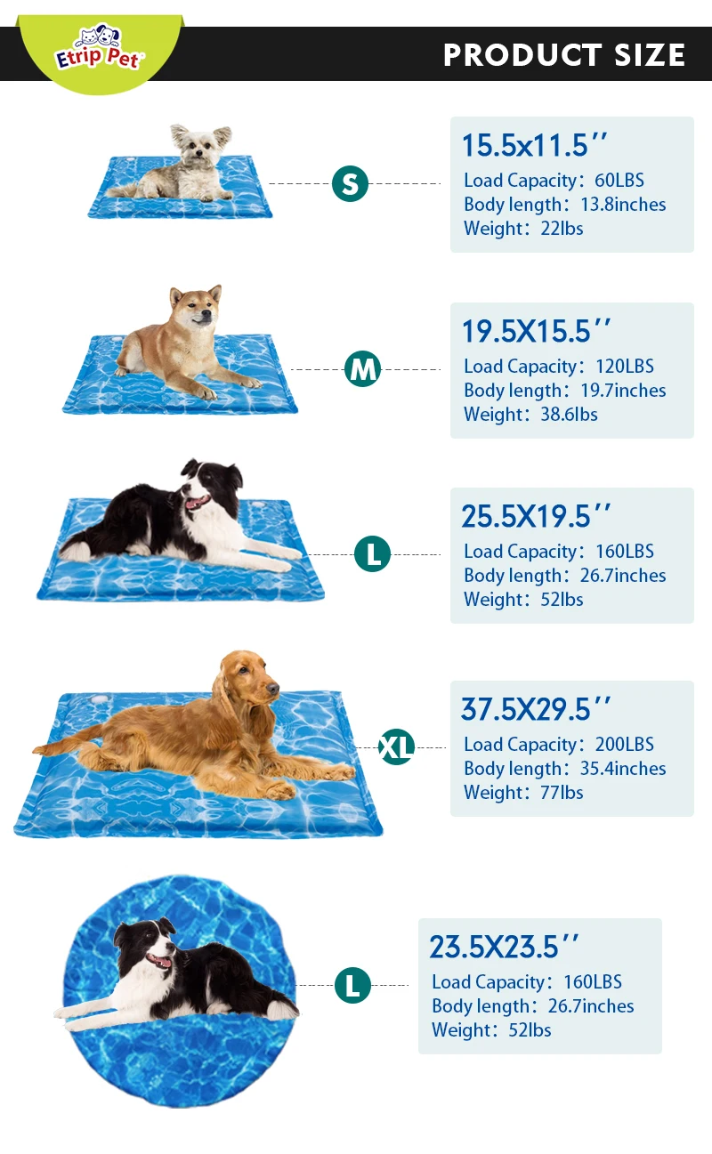 Wholesale custom summer self cooling gel pet dog cooling mat for dogs manufacture