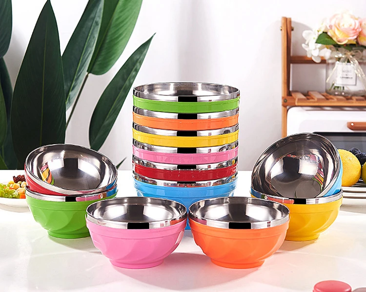 Hot Selling Colorful Stainless Steel Double Wall Leakproof Food Storage ...