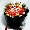 33 bouquets of red + crown + bear